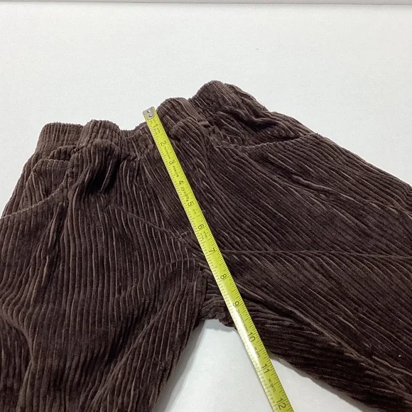 Vintage OshKosh B'Gosh Corduroy Pants Brown Rolled Plaid Cuffs 4T